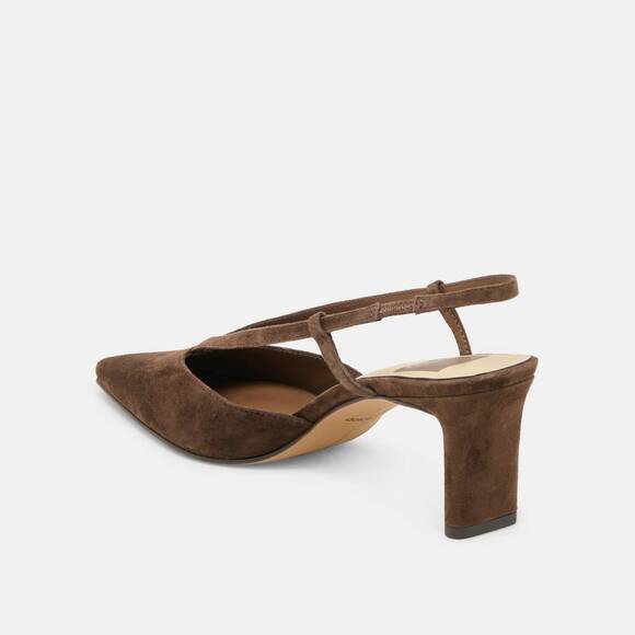 Ginay Dk Brown Suede Heels | Dolce Vita NEW DOLCE VITA women\'s ginay heels in dark brown